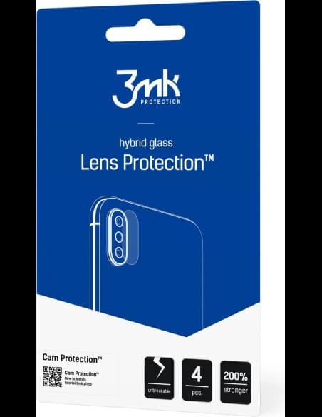 Hybridní sklo na objektiv fotoaparátu 3MK Lens Protection Motorola Edge 30 [4 PACK]