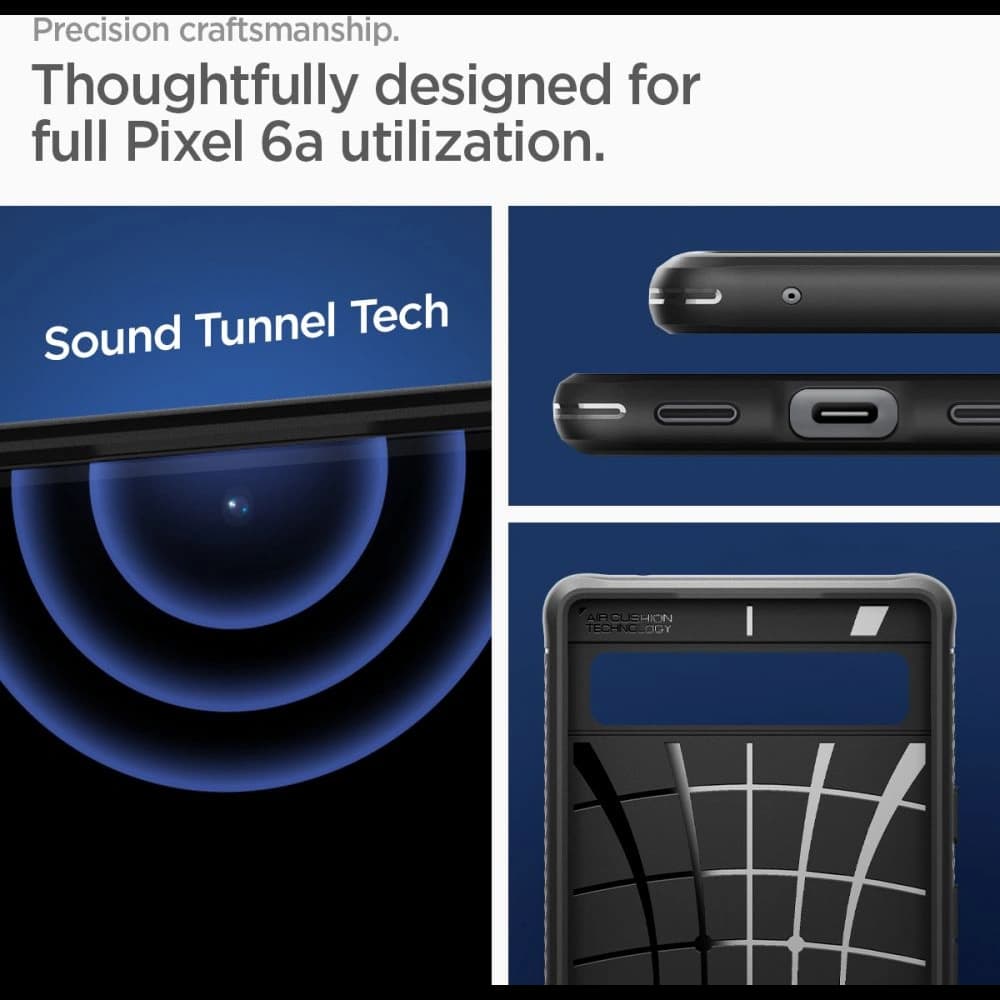 Case Spigen Rugged Armor Google Pixel 6a Matt Schwarz - 17
