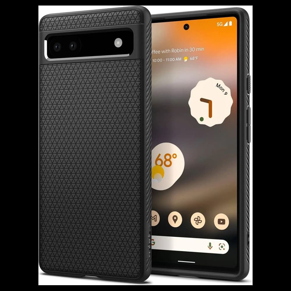 Case Spigen Liquid Air Google Pixel 6a Matt Schwarz - 1