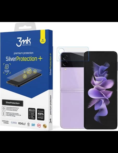 Antimikrobielle Schutzfolie 3MK Silver Protect+ Samsung Galaxy Z Flip 3 5G (für den kleinen Bildschirm)
