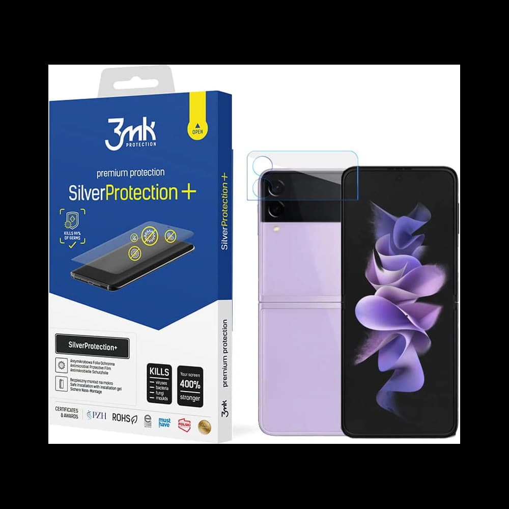 Antimikrobielle Schutzfolie 3MK Silver Protect+ Samsung Galaxy Z Flip 3 5G (für den kleinen Bildschirm) - 1