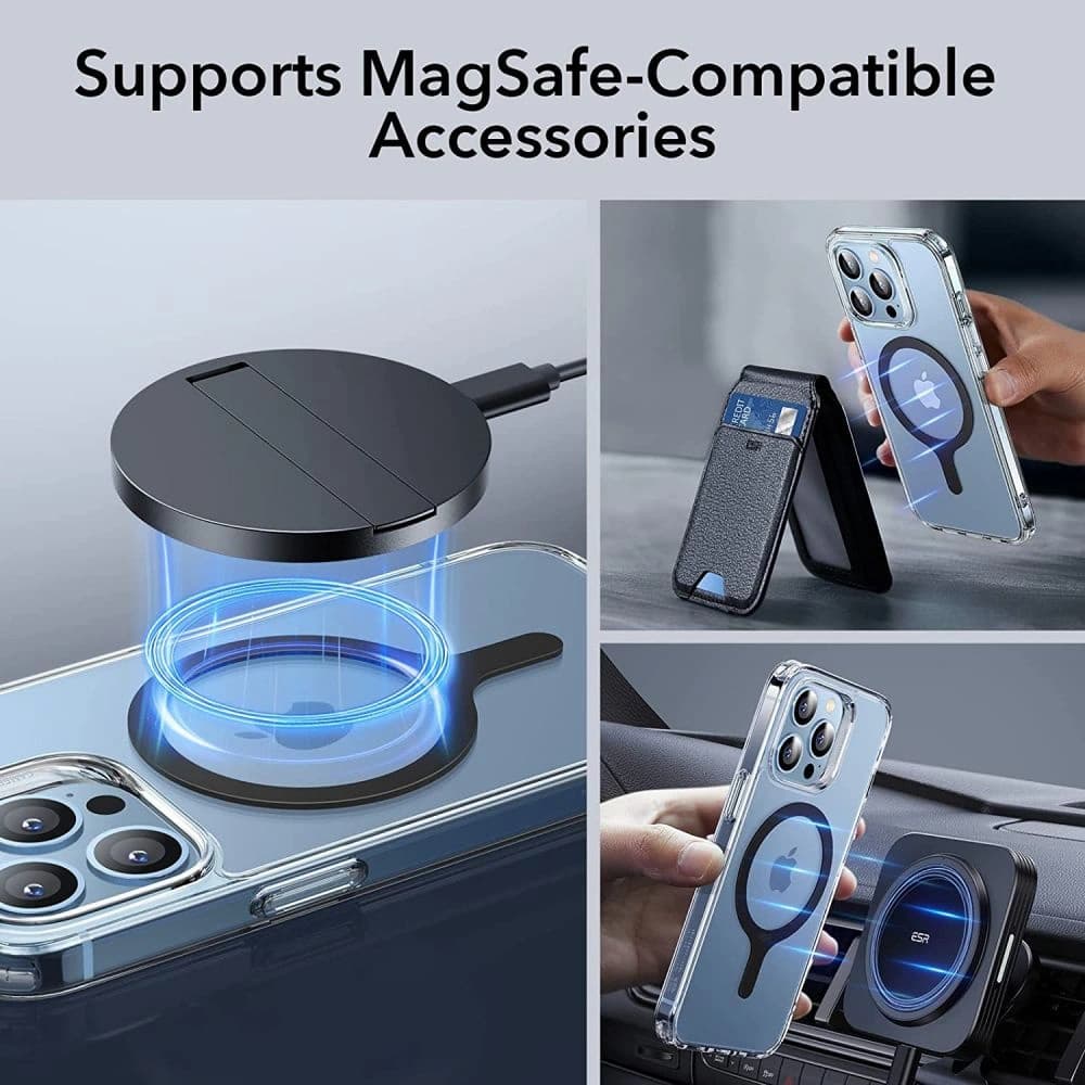 Magnetické kroužky ESR Halolock MagSafe Universal Magnetic Ring Black [2 PACK] - 7