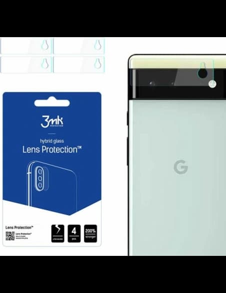 Szkło hybrydowe na obiektyw aparatu 3MK Lens Protection Google Pixel 6 5G [4 PACK]