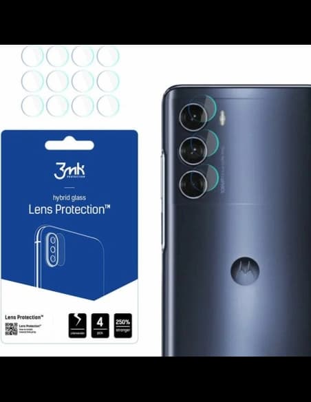Sticlă hibridă pentru obiectivul aparatului 3MK Protecție pentru lentile Motorola Moto G200 5G [4 PACK]