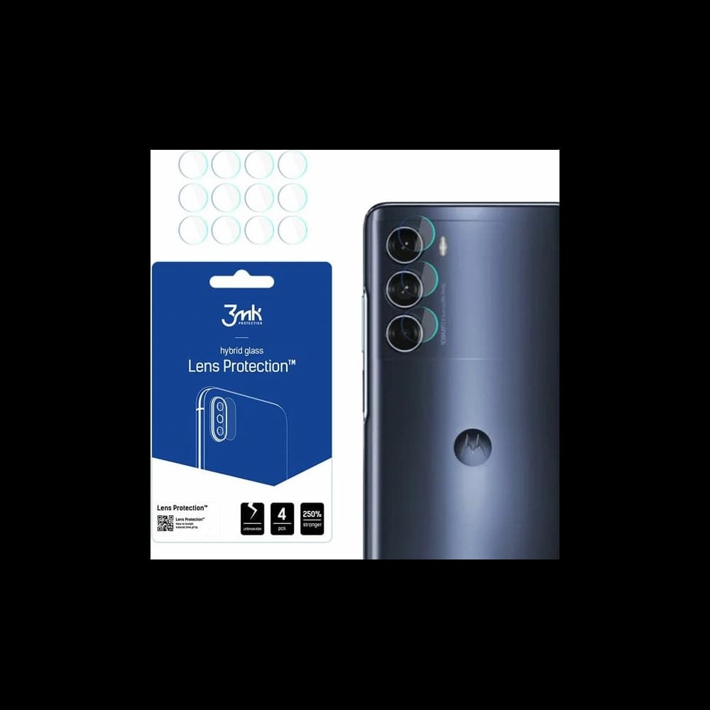 Sticlă hibridă pentru obiectivul aparatului 3MK Protecție pentru lentile Motorola Moto G200 5G [4 PACK] - 1