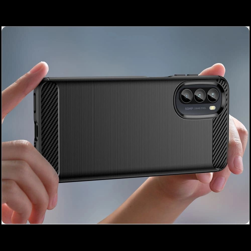 Etui Tech-Protect TPUCarbon Motorola Moto G52/G82 5G Černá - 5