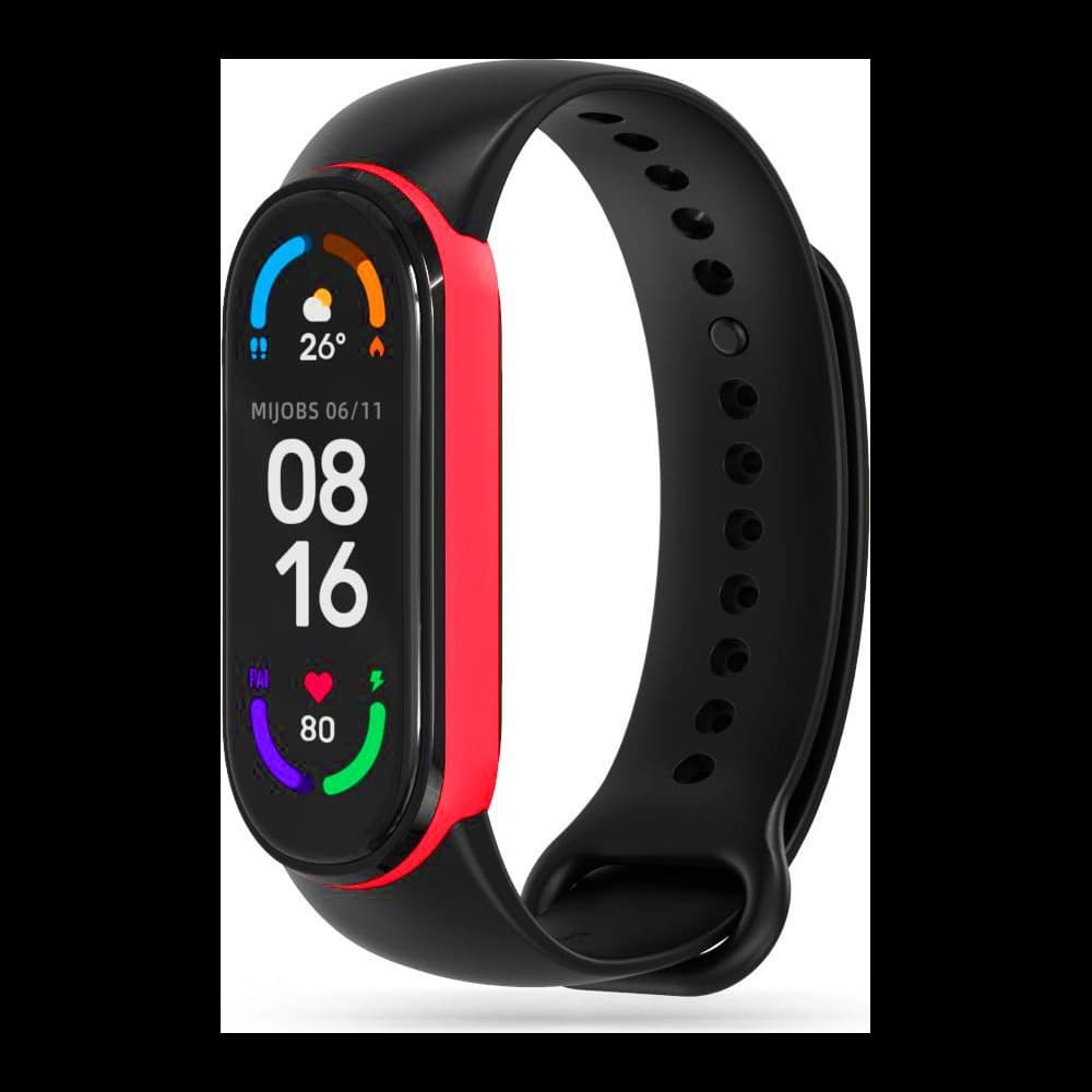 Tech-Protect Iconband Xiaomi Mi Band 5/6/6 NFC/7 Black Red - 1