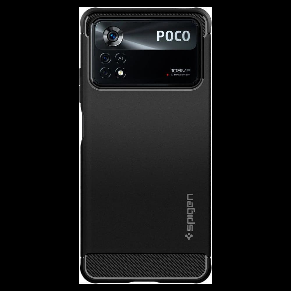 Etui Spigen Rugged Armor POCO X4 Pro 5G Matná Černá - 2
