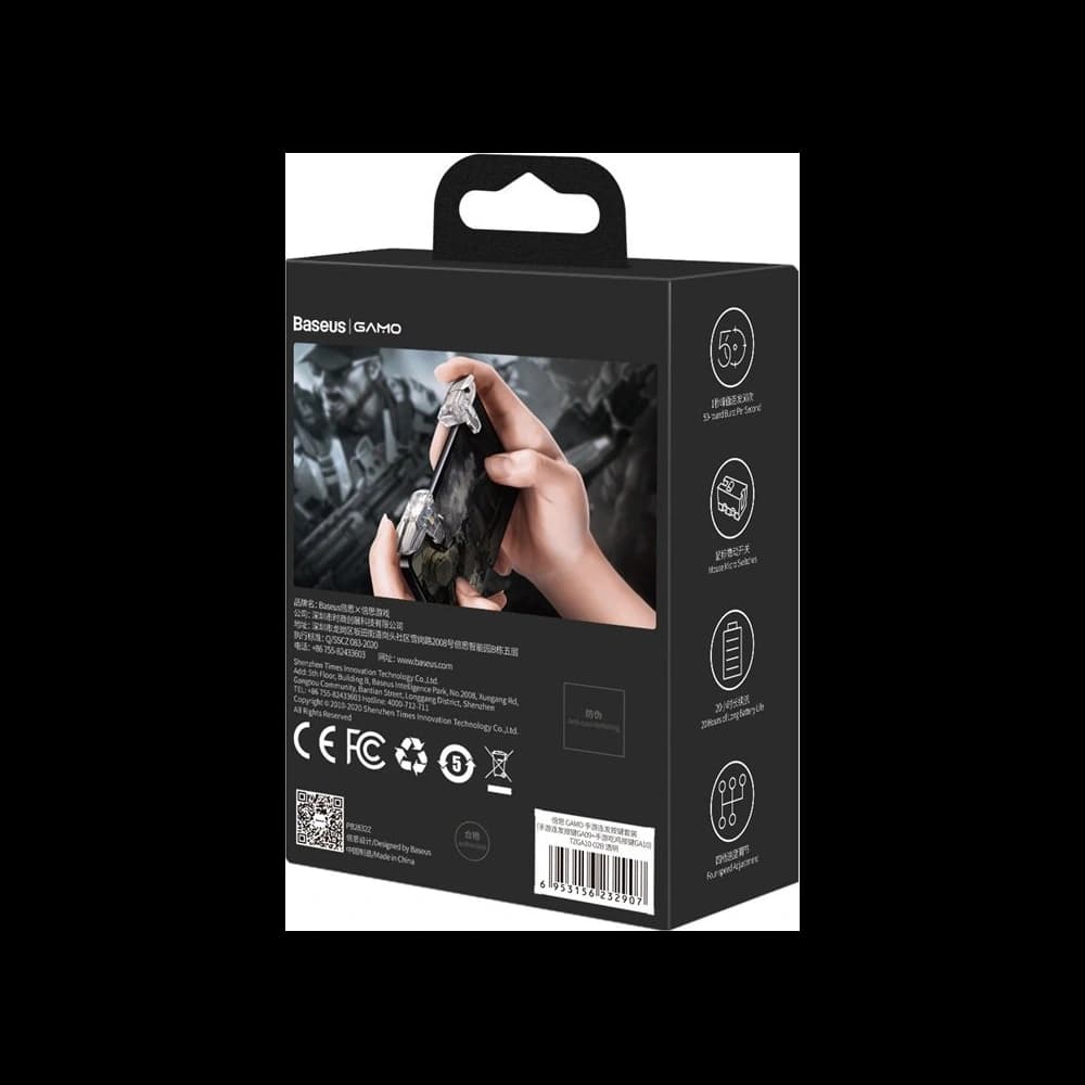 Játékos gombok Baseus GAMO GA10 telefonhoz pad gamepad joystick átlátszó - 6