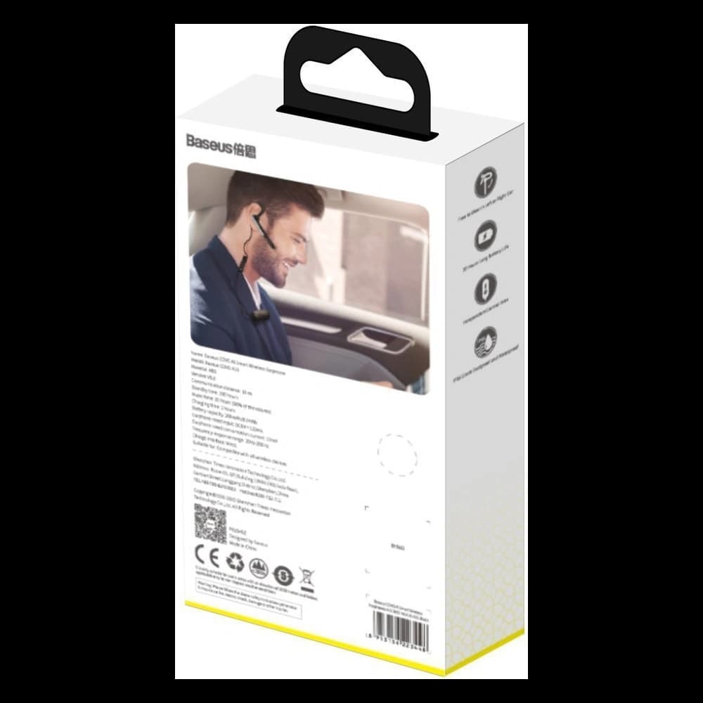 Sluchátko Baseus Covo Bluetooth 5.0 ovládané hlasem černé - 6