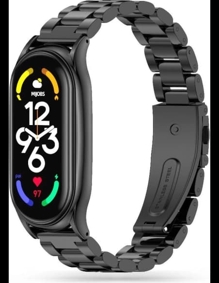 Pasek Tech-Protect din oțel inoxidabil Xiaomi Mi Band 7 Negru