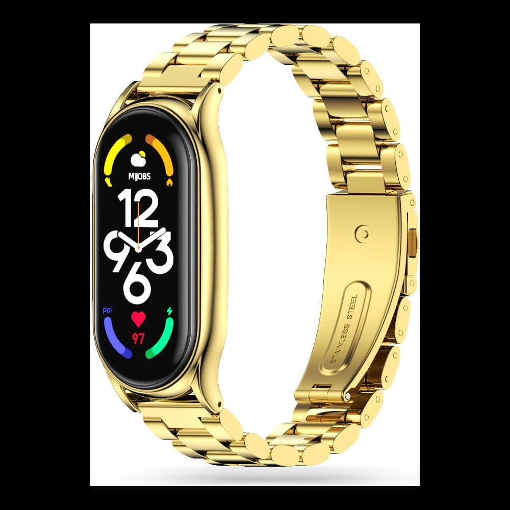 Pasek Tech-Protect din oțel inoxidabil Xiaomi Mi Band 7 Aur. - 1