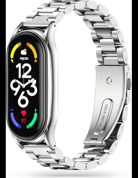 Pasek Tech-Protect din inox Xiaomi Mi Band 7 Argintiu