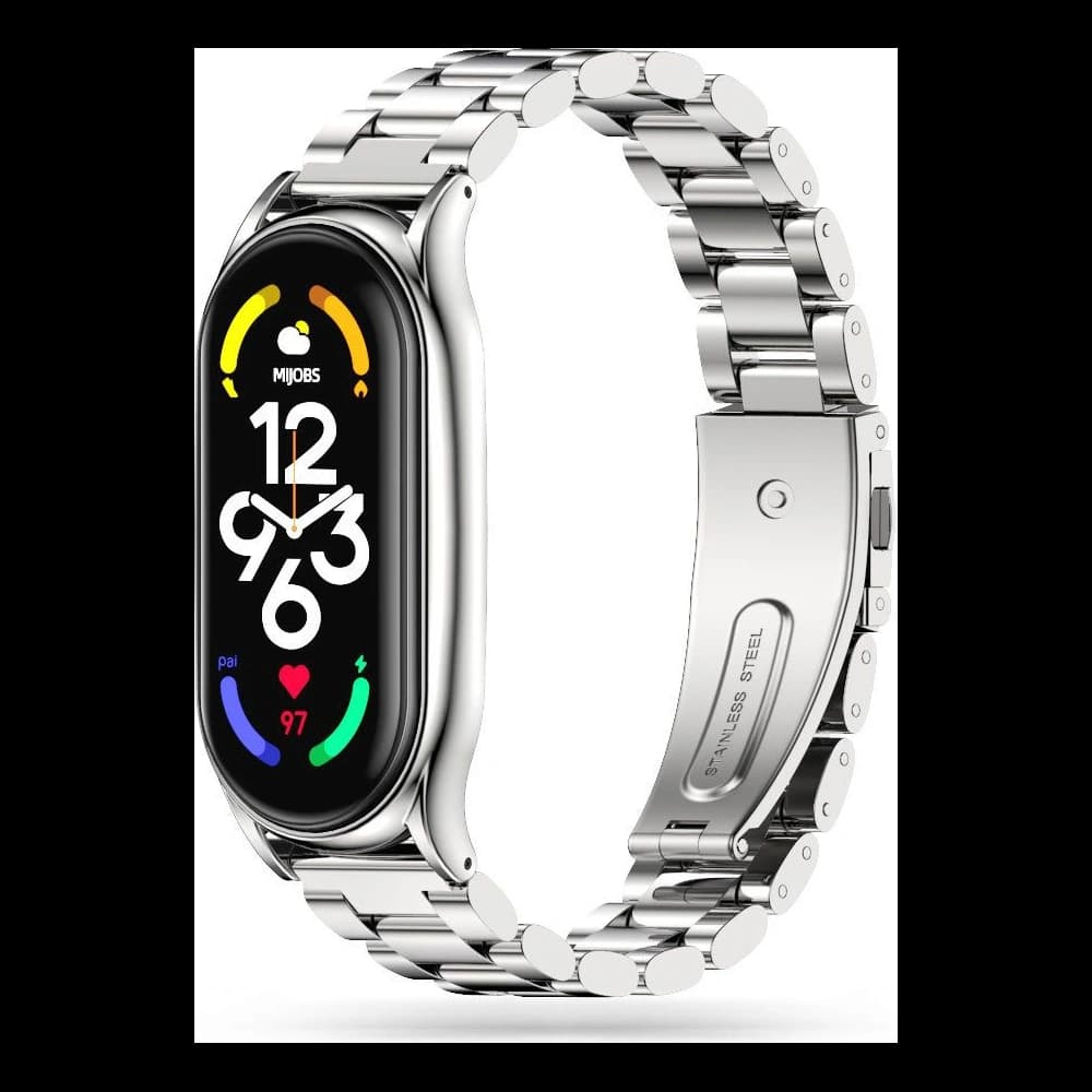 Pasek Tech-Protect din inox Xiaomi Mi Band 7 Argintiu - 1