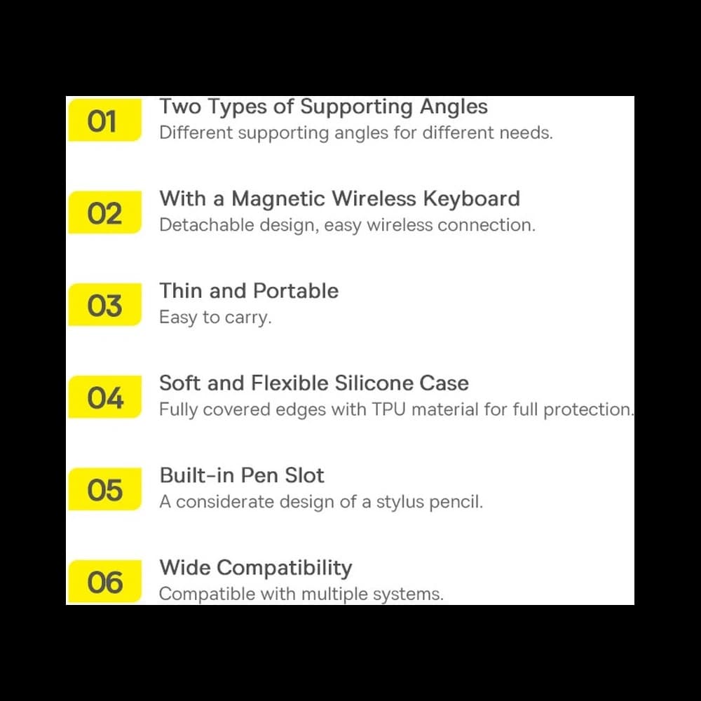 Hülle mit Tastatur Baseus Brilliance Apple iPad Pro 11 2018/2020/2021 (1., 2. und 3. Generation) schwarz - 27