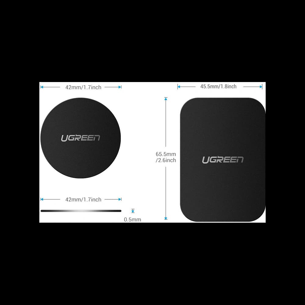 Metalové destičky UGREEN LP123 pro magnetické držáky šedé - 5