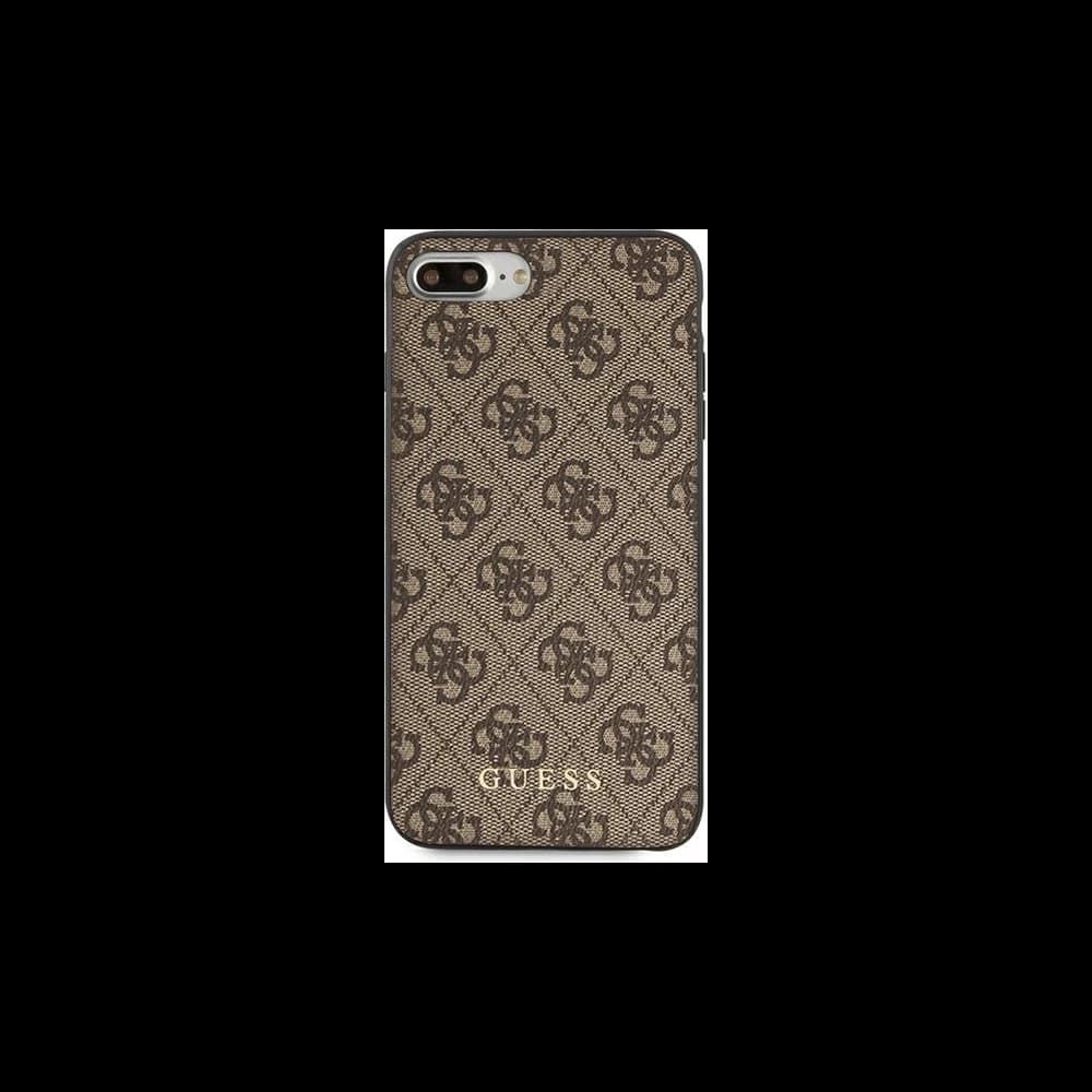 Guess GUHCI8LG4GFBR Apple iPhone 8/7 Plus brown hard case 4G Metal Gold Logo - 3
