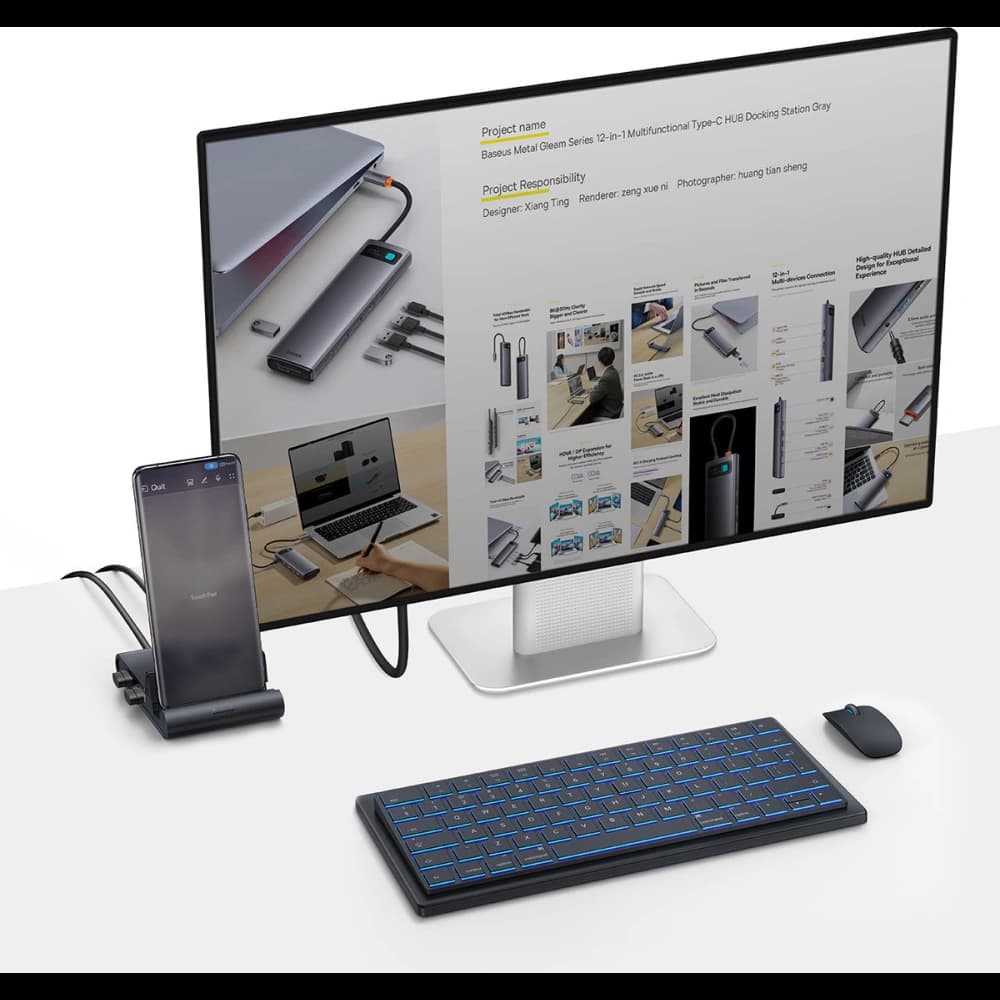 Dockingstation Baseus Mate USB-C HUB schwarz - 9