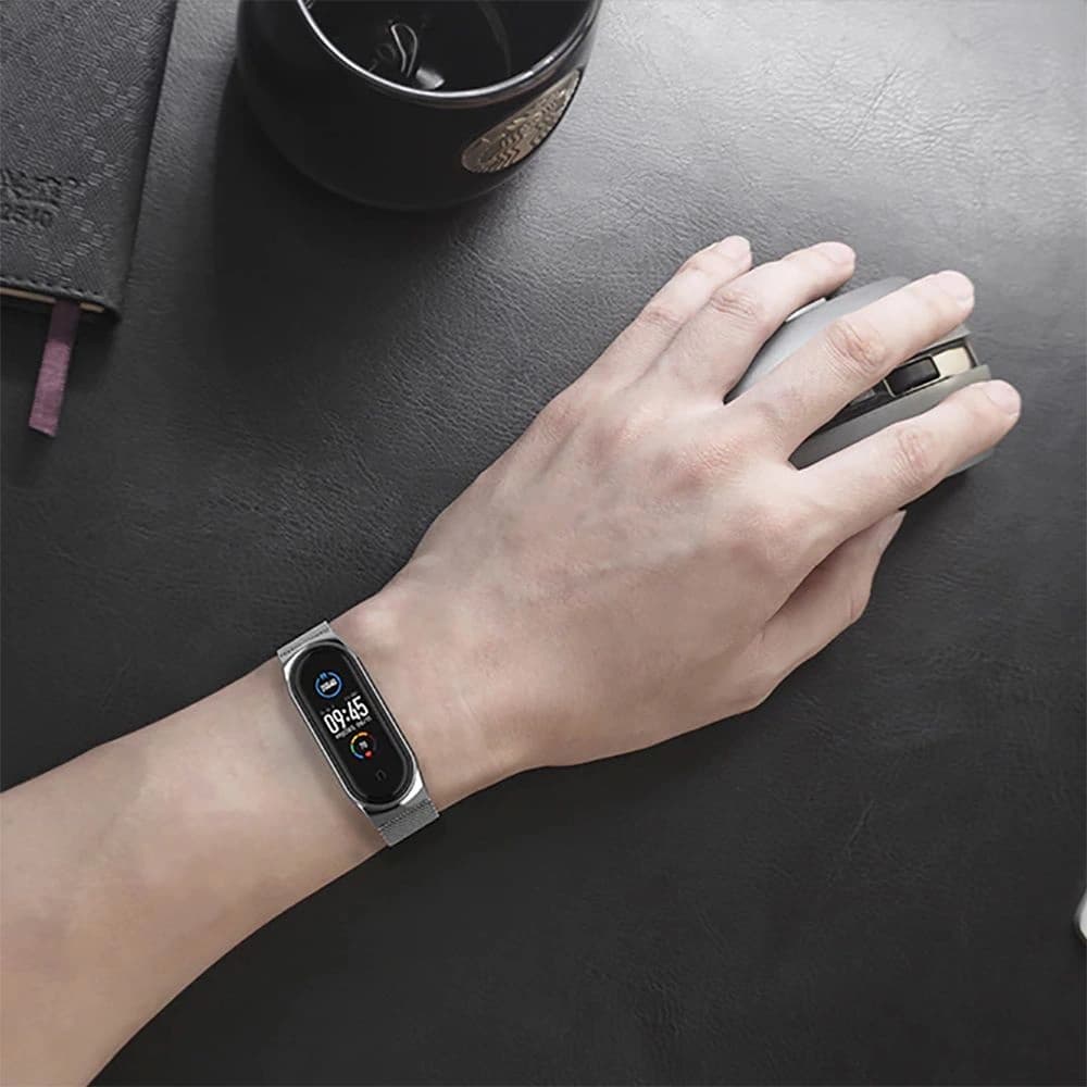 Bransoleta Tech-Protect Nerezová Xiaomi Mi Band 7 Růžové zlato - 2