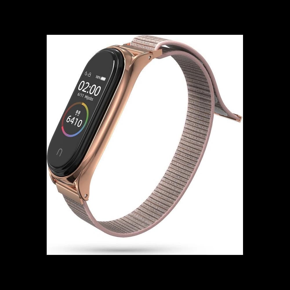 Pasek Tech-Protect Nylon Xiaomi Mi Band 7 Rose Gold - 1