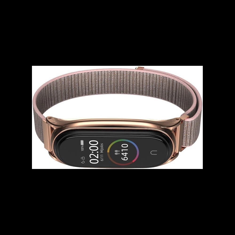 Pasek Tech-Protect Nylon Xiaomi Mi Band 7 Rose Gold - 5