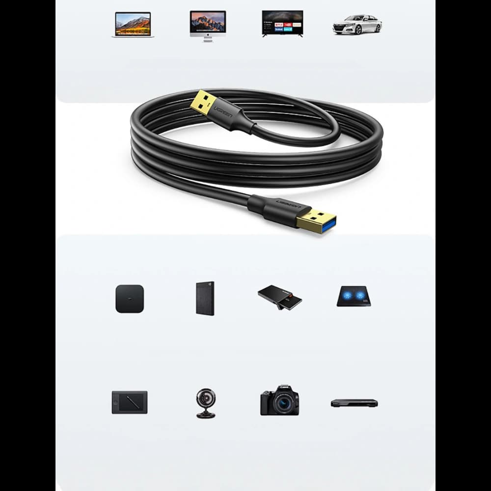 Kabel UGREEN US128 USB 3.2 Gen 1 3m černý - 7