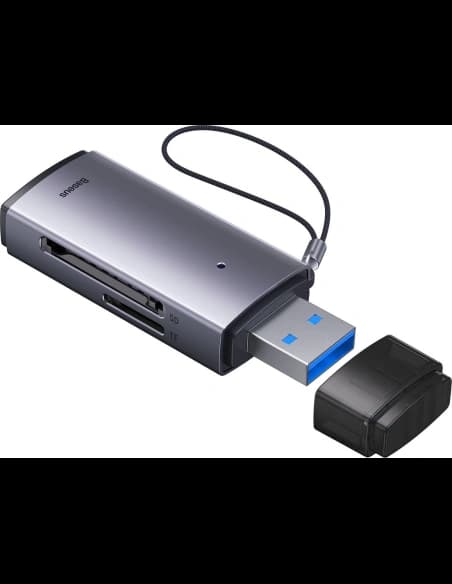 Baseus Lite Series adapter SD/TF USB card reader gray