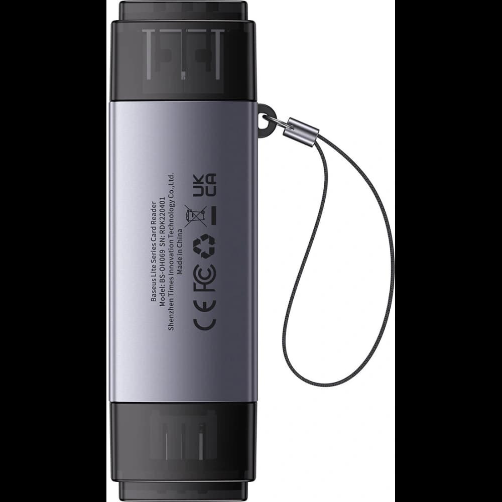 Baseus Lite Series SD/TF Card Reader USB-A & USB-C gray - 2