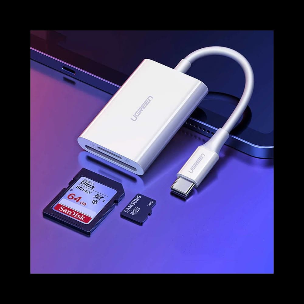 Čtečka karet SD/microSD/TF UGREEN CM265 USB-C 3.2 Gen 1 bílá - 10