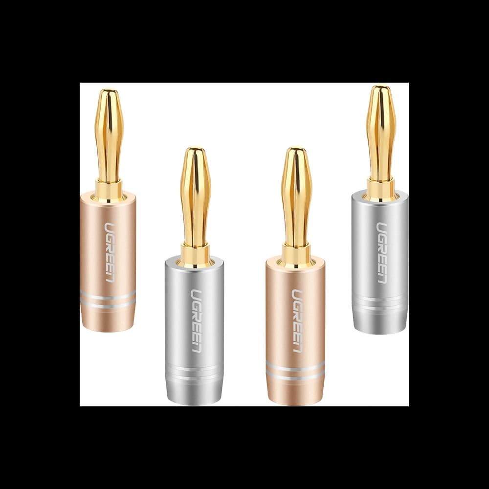 UGREEN AV149 aluminum multi-color gold-plated banana plug [4 PACK] - 1