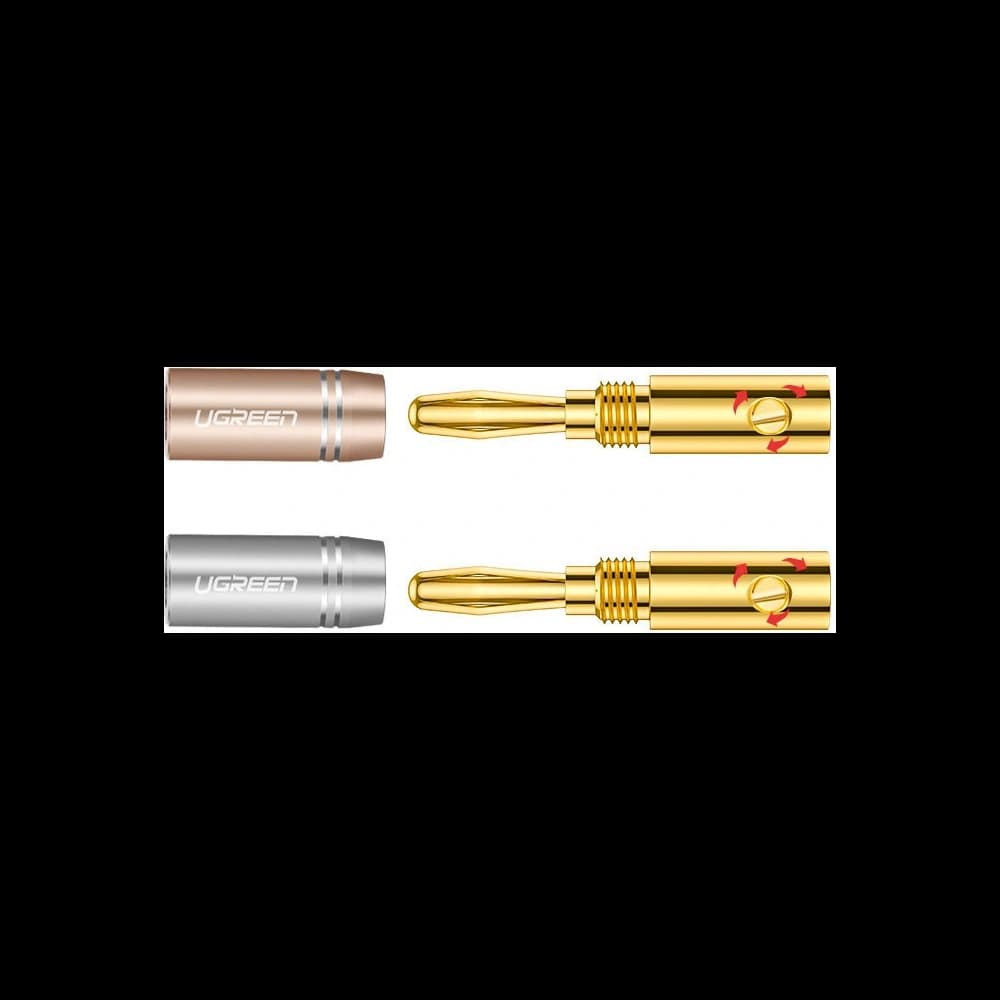 UGREEN AV149 aluminum multi-color gold-plated banana plug [4 PACK] - 3