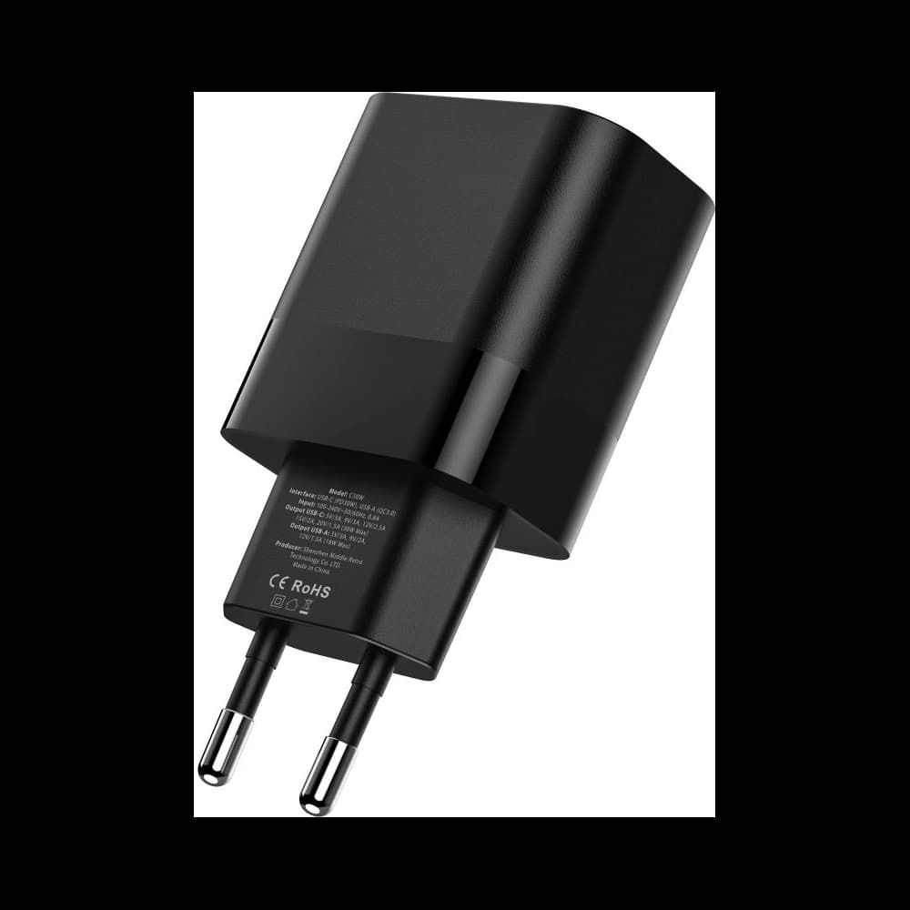 Hálózati töltő Tech-Protect C30W 2-portos hálózati töltő PD 30W QC 3.0 fekete - 4