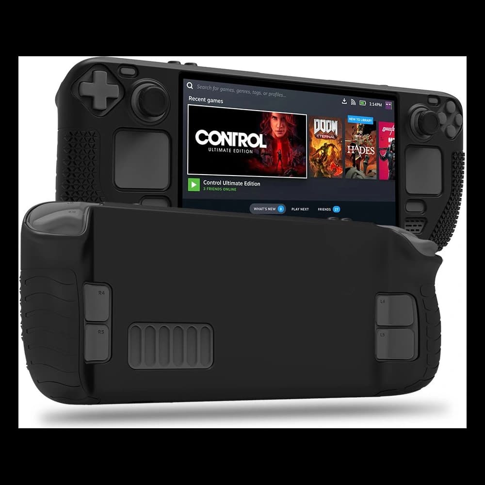 Etui Tech-Protect TPUCarbon Valve Steam Deck LCD / OLED černé - 1