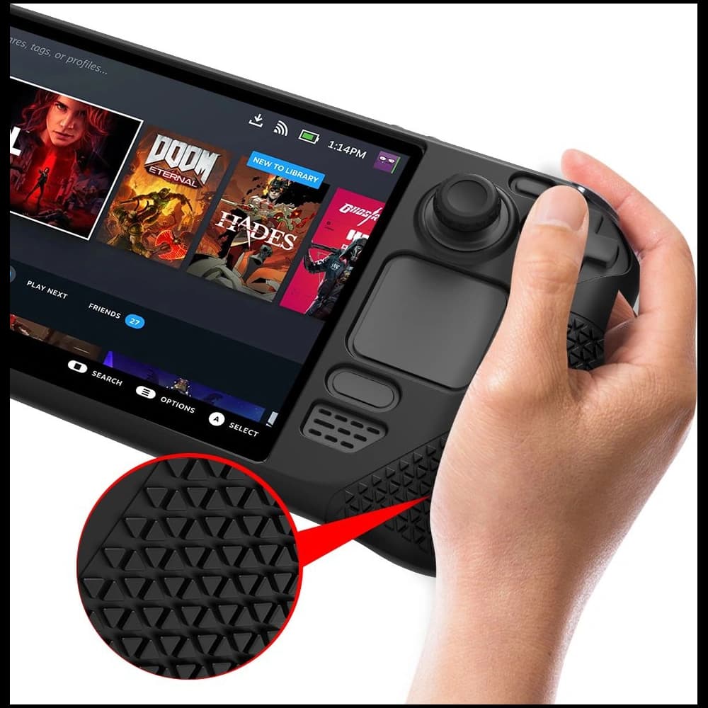 Etui Tech-Protect TPUCarbon Valve Steam Deck LCD / OLED černé - 3