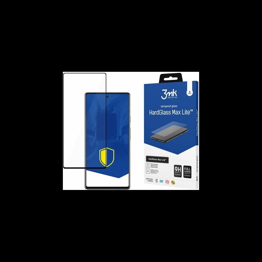 Gehärtetes Glas 3MK HardGlass Max Lite für Google Pixel 6a schwarz - 1