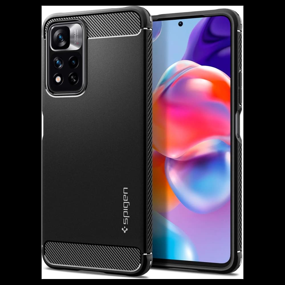 Etui Spigen Rugged Armor Redmi Note 11 Pro+ Plus 5G Matt Fekete - 1