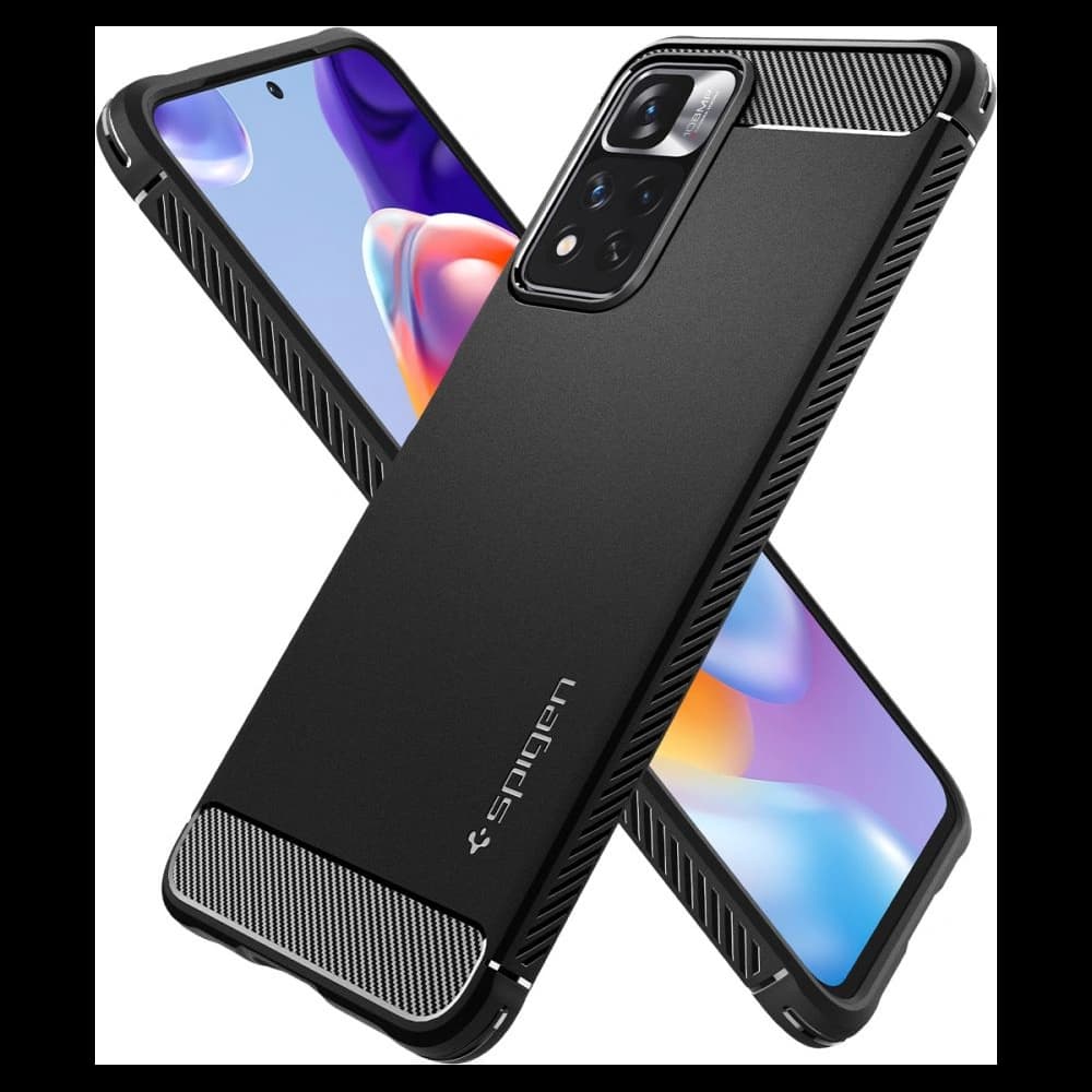 Etui Spigen Rugged Armor Redmi Note 11 Pro+ Plus 5G Matt Fekete - 6