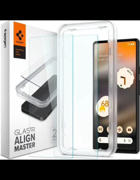 Szkło hartowane Spigen GLAS.tR Slim AlignMaster Google Pixel 6a [2 PACK]