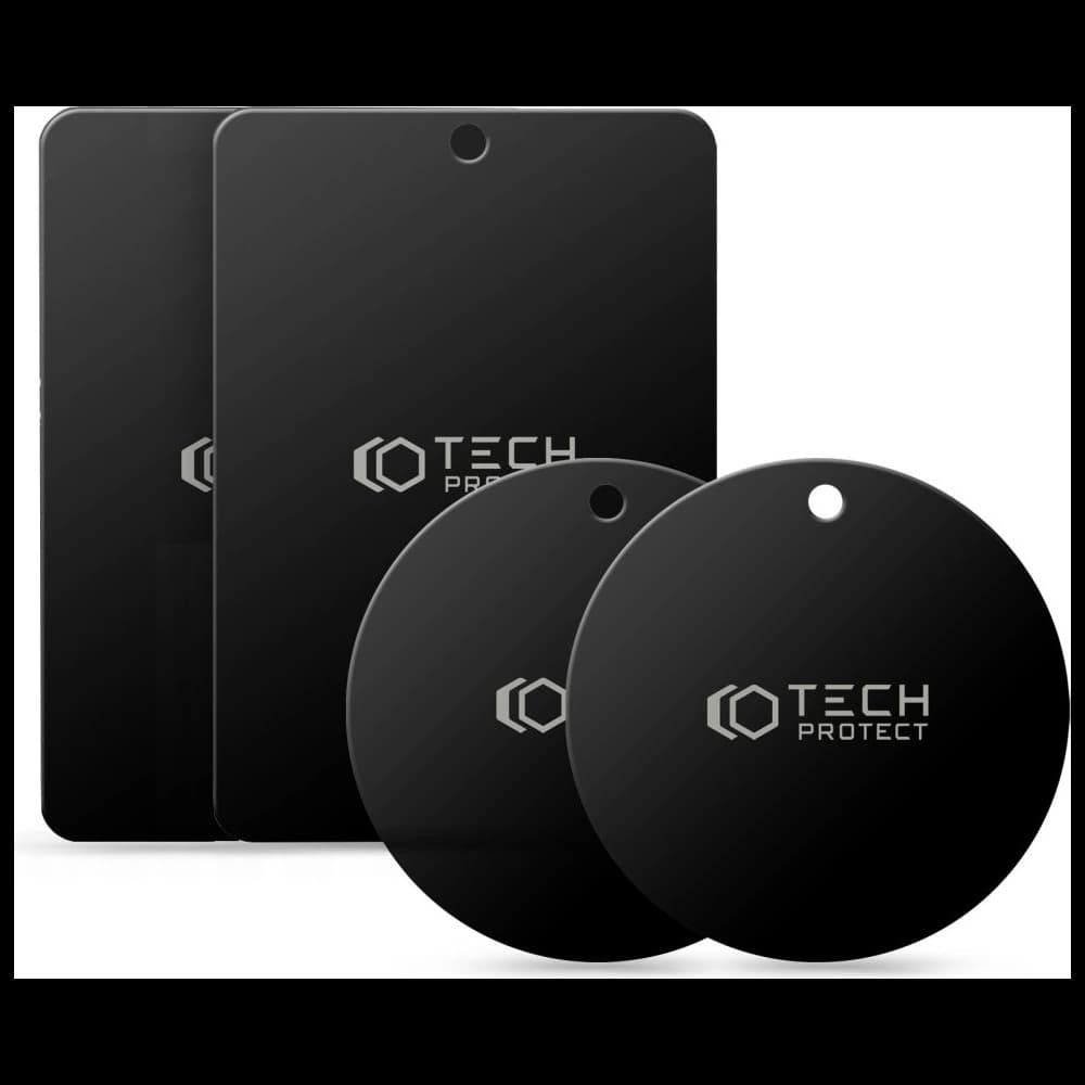 Blaszki pentru suportul magnetic Tech-Protect Metalplate Magnetic Car Mount Black [4 PACK] - 1