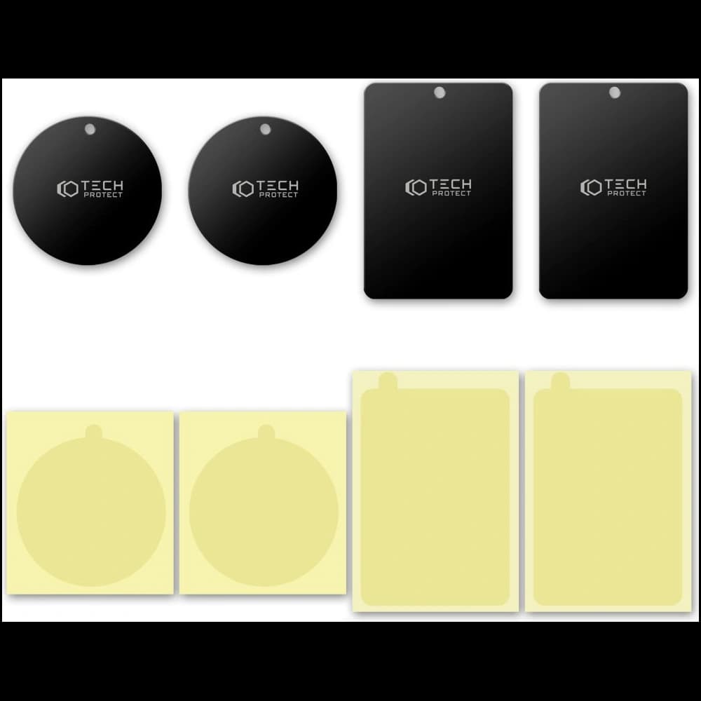 Blaszki pentru suportul magnetic Tech-Protect Metalplate Magnetic Car Mount Black [4 PACK] - 4