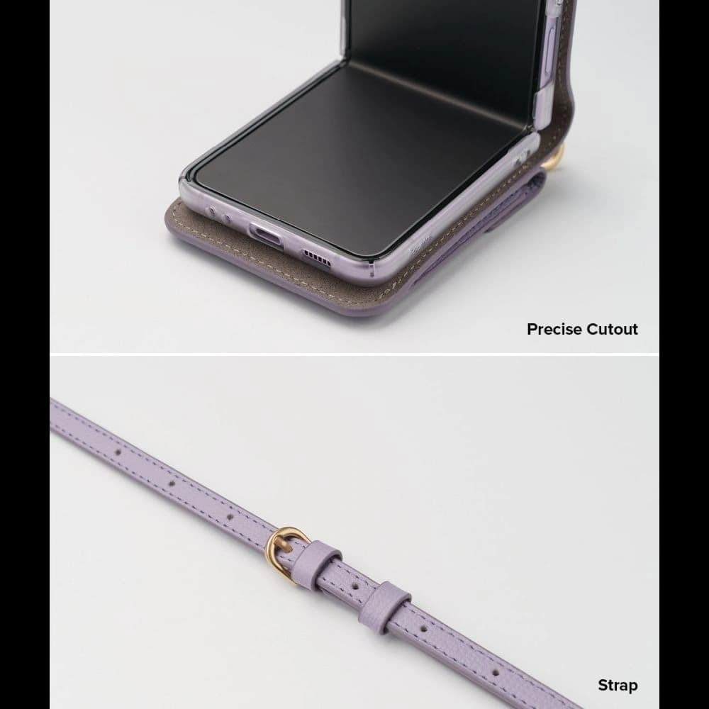 Hülle Ringke Folio Signature Card Pocket Samsung Galaxy Z Flip 3 Light Purple - 2