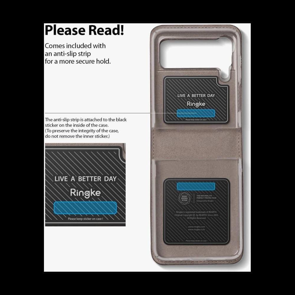 Hülle Ringke Folio Signature Card Pocket Samsung Galaxy Z Flip 3 Light Purple - 4