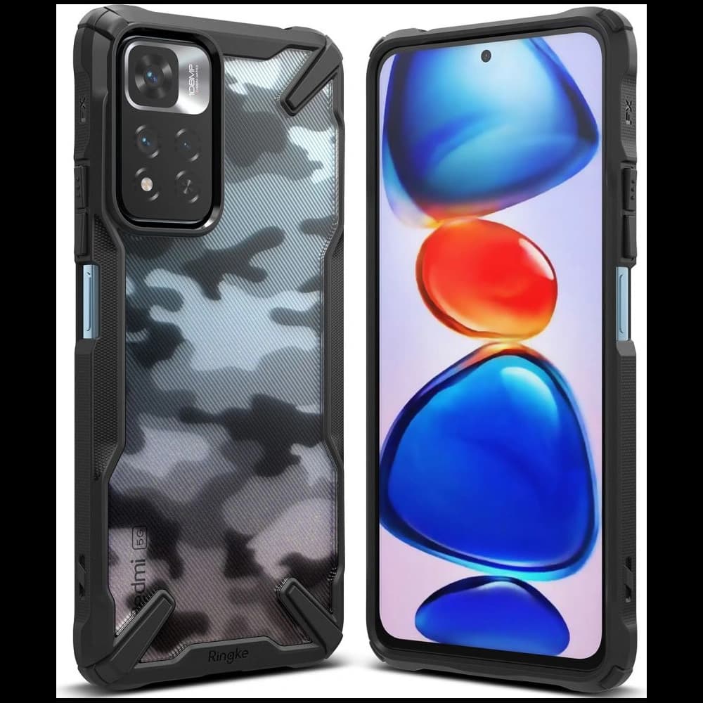 Etui Ringke Fusion-X Redmi Note 11 Pro+ 5G Camo (Moro) Fekete - 1