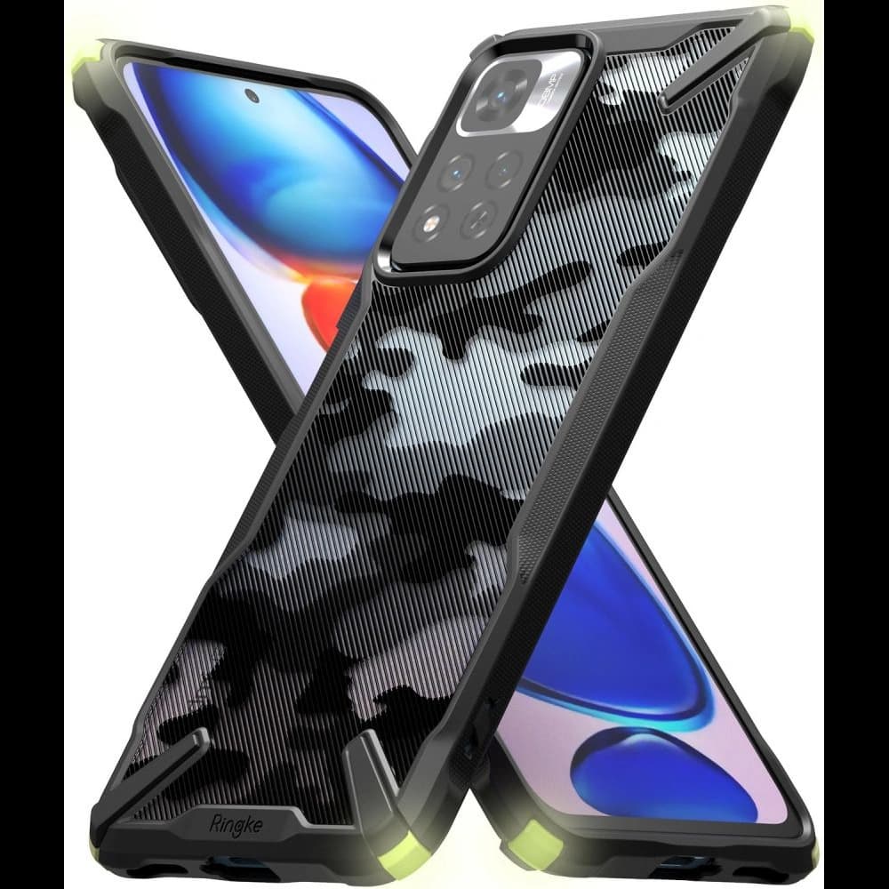 Etui Ringke Fusion-X Redmi Note 11 Pro+ 5G Camo (Moro) Fekete - 3
