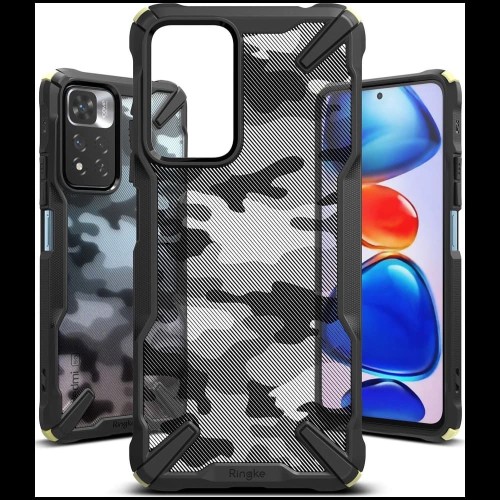 Etui Ringke Fusion-X Redmi Note 11 Pro+ 5G Camo (Moro) Fekete - 4