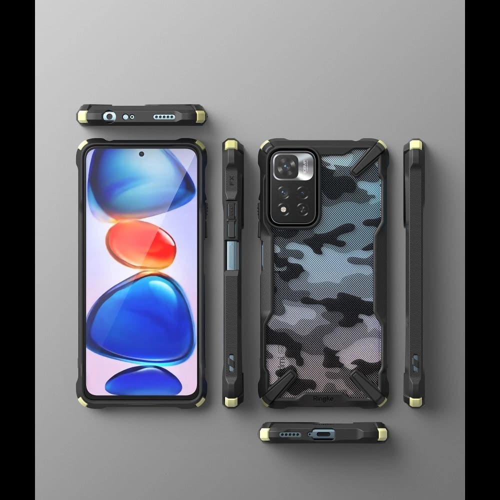 Etui Ringke Fusion-X Redmi Note 11 Pro+ 5G Camo (Moro) Fekete - 7
