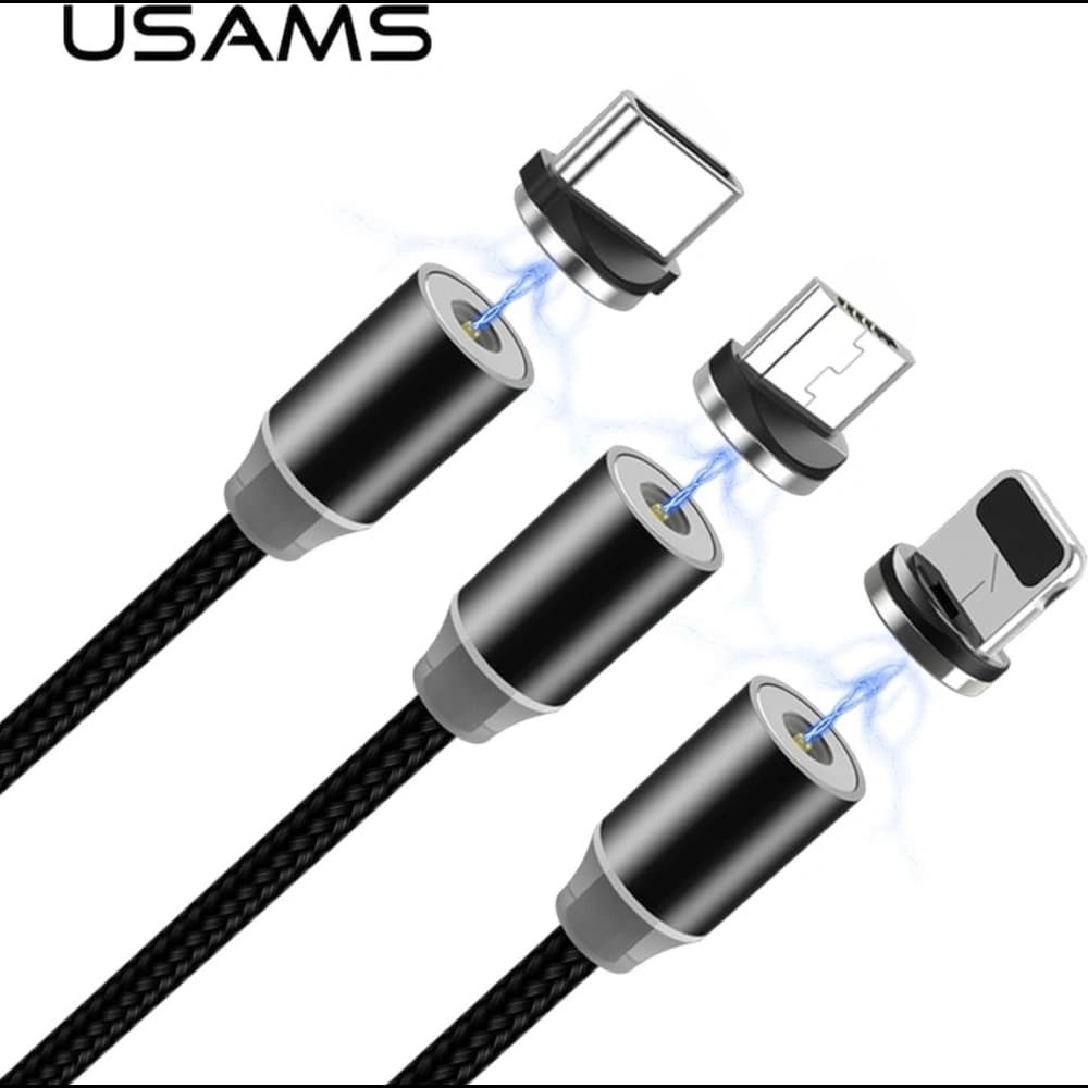 USAMS Adapter Magnetic microUSB bulk silver SJ158USBTA (US-SJ158) - 2