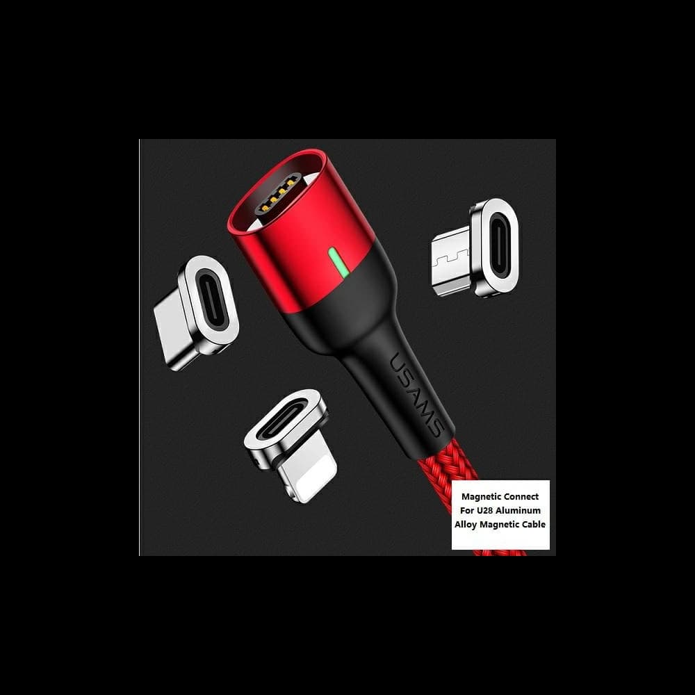 USAMS Adapter Magnetic U28 microUSB bulk silver SJ325MCTA - 2