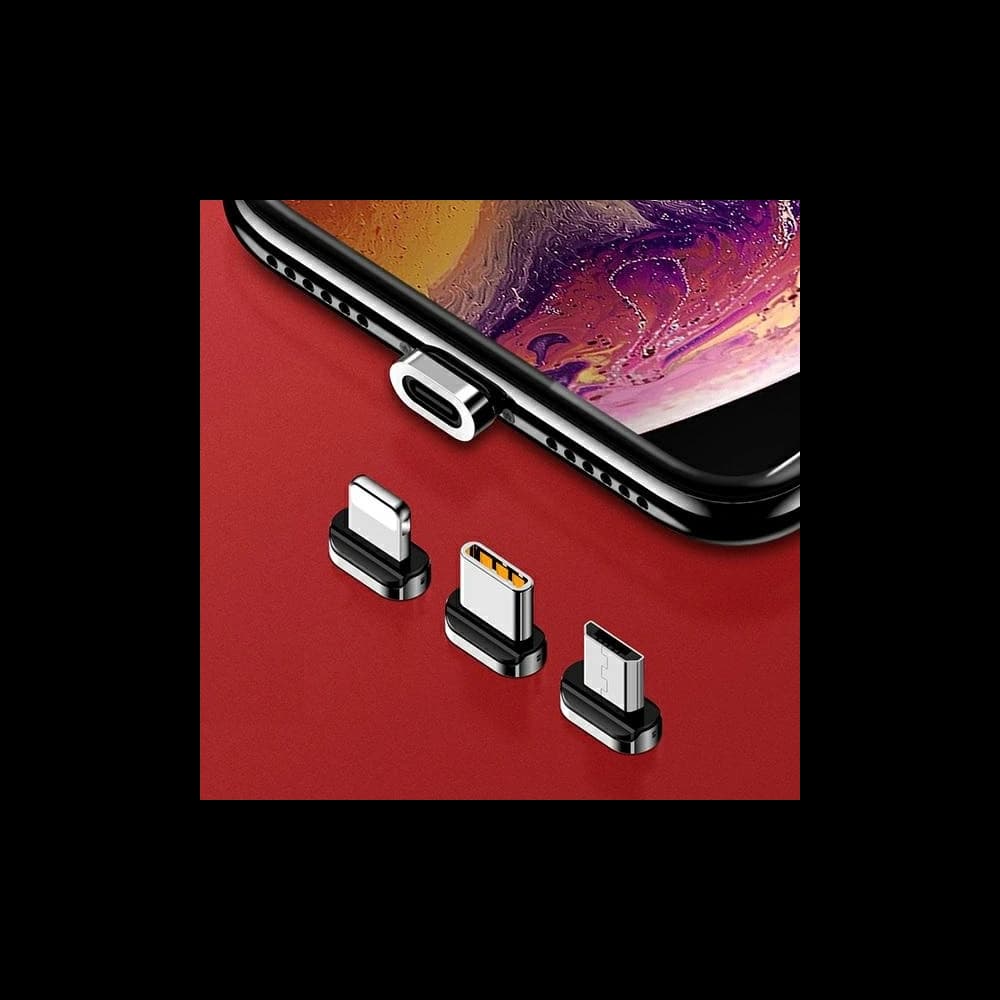 USAMS Adapter Magnetic U28 microUSB bulk silver SJ325MCTA - 3