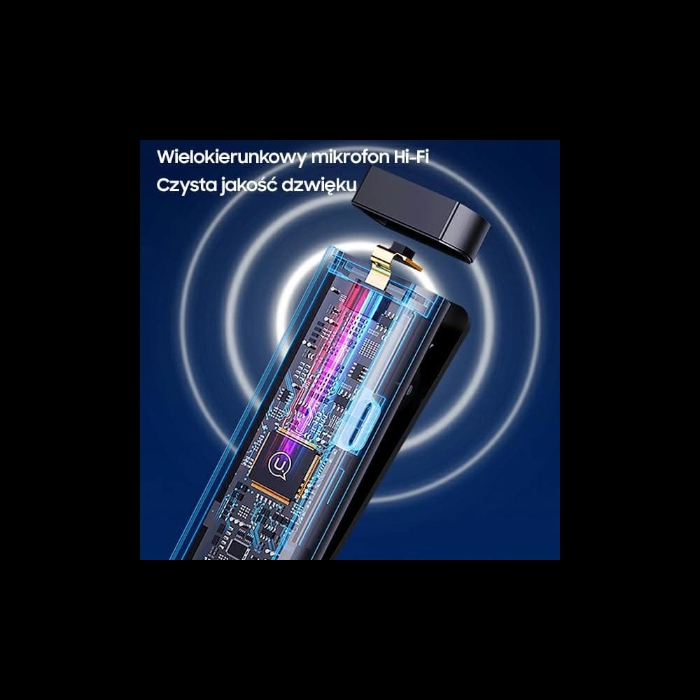 Microfonul lavalier wireless USAMS ENC 2.4G, model ZB244MKF01, cu Lightning. - 6